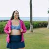 image:imageSwimZip Womens Long Sleeve Rash Guard with Pockets amp UPF 50 Sun ProtectionFuchsia Festival
