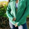 image:imageSwimZip Womens Long Sleeve Rash Guard with Pockets amp UPF 50 Sun ProtectionGreenlake