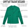image:imageSwimZip Womens Long Sleeve Rash Guard with Pockets amp UPF 50 Sun ProtectionGreenlake