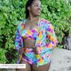 image:imageSwimZip Womens Long Sleeve Rash Guard with Pockets amp UPF 50 Sun ProtectionImpressions