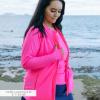 image:imageSwimZip Womens Long Sleeve Rash Guard with Pockets amp UPF 50 Sun ProtectionNeon Pink