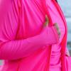 image:imageSwimZip Womens Long Sleeve Rash Guard with Pockets amp UPF 50 Sun ProtectionNeon Pink