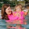 image:imageSwimZip Womens Long Sleeve Rash Guard with Pockets amp UPF 50 Sun ProtectionNeon Pink