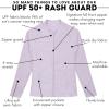 image:imageSwimZip Womens Long Sleeve Rash Guard with Pockets amp UPF 50 Sun ProtectionOrchid