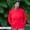 image:imageSwimZip Womens Long Sleeve Rash Guard with Pockets amp UPF 50 Sun ProtectionPoppy Red