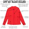 image:imageSwimZip Womens Long Sleeve Rash Guard with Pockets amp UPF 50 Sun ProtectionRed