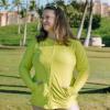 image:imageSwimZip Womens Long Sleeve Rash Guard with Pockets amp UPF 50 Sun ProtectionSulphur Yellow