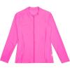 image:imageSwimZip Womens Long Sleeve Rash Guard with Pockets amp UPF 50 Sun ProtectionNeon Pink