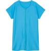 image:imageSwimZip Womens Plus Size Short Sleeve Rash Guard Zip Swim Shirt UPF 50Turquoise