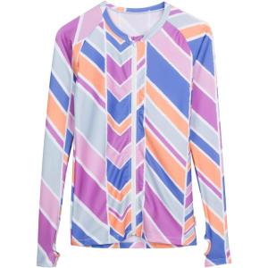 image:imageSwimZip Womens Long Sleeve Rash Guard Zip Swim Shirt SPF 50Cali Pink
