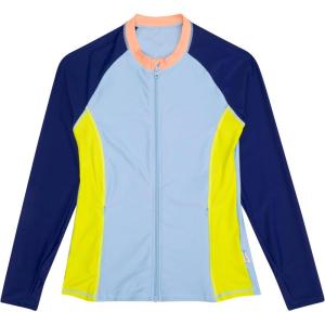image:imageSwimZip Womens Long Sleeve Rash Guard with Pockets amp UPF 50 Sun ProtectionEndless Sea