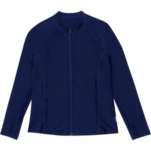 image:imageSwimZip Womens Long Sleeve Rash Guard with Pockets amp UPF 50 Sun ProtectionNavy