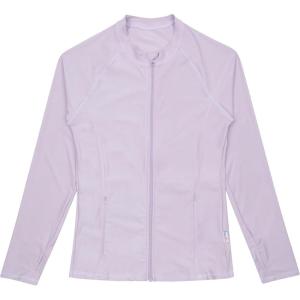 image:imageSwimZip Womens Long Sleeve Rash Guard with Pockets amp UPF 50 Sun ProtectionOrchid