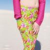 image:imageSwimZip Swim Leggings  UPF 50 Swim Pants  Baby Toddler Little and Big KidsHibiscus