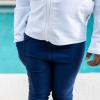 image:imageSwimZip Swim Leggings  UPF 50 Swim Pants  Baby Toddler Little and Big KidsNavy
