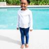 image:imageSwimZip Swim Leggings  UPF 50 Swim Pants  Baby Toddler Little and Big KidsNavy
