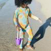 image:imageSwimZip Swim Leggings  UPF 50 Swim Pants  Baby Toddler Little and Big KidsVibrant Vacay