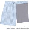 image:imageSwimZip Boys Swim Trunks with Boxer Brief Liner and UPF 50 Sun ProtectionBlue Gingham