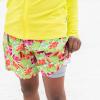 image:imageSwimZip Boys Swim Trunks with Boxer Brief Liner and UPF 50 Sun ProtectionHibiscus