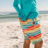 image:imageSwimZip Boys Swim Trunks with Boxer Brief Liner and UPF 50 Sun ProtectionRainbow