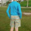 image:imageSwimZip Boys Swim Trunks with Boxer Brief Liner and UPF 50 Sun ProtectionSunny Stripe