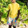 image:imageSwimZip Boys Swim Trunks with Boxer Brief Liner and UPF 50 Sun ProtectionVibrant Vacay