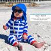 image:imageSwimZip Little Boy Long Sleeve Sunsuit with UPF 50 Sun Protection Blue Crab 2T