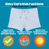 image:imageSwimZip Shorties  UPF 50 Swim Shorts  Baby Toddler and Kids  Boys or GirlsBlue Gingham