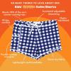 image:imageSwimZip Shorties  UPF 50 Swim Shorts  Baby Toddler and Kids  Boys or GirlsNavy Gingham