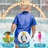 image:imageSwimZip Shorties  UPF 50 Swim Shorts  Baby Toddler and Kids  Boys or GirlsNavy Gingham