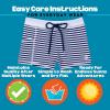 image:imageSwimZip Shorties  UPF 50 Swim Shorts  Baby Toddler and Kids  Boys or GirlsNavy Stripe