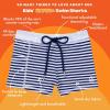 image:imageSwimZip Shorties  UPF 50 Swim Shorts  Baby Toddler and Kids  Boys or GirlsNavy Stripe