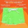 image:imageSwimZip Shorties  UPF 50 Swim Shorts  Baby Toddler and Kids  Boys or GirlsNeon Green