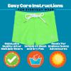 image:imageSwimZip Shorties  UPF 50 Swim Shorts  Baby Toddler and Kids  Boys or GirlsNeon Green