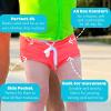 image:imageSwimZip Shorties  UPF 50 Swim Shorts  Baby Toddler and Kids  Boys or GirlsNeon Orange
