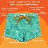 image:imageSwimZip Shorties  UPF 50 Swim Shorts  Baby Toddler and Kids  Boys or GirlsSeashell
