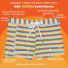 image:imageSwimZip Shorties  UPF 50 Swim Shorts  Baby Toddler and Kids  Boys or GirlsSunny Stripe