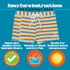 image:imageSwimZip Shorties  UPF 50 Swim Shorts  Baby Toddler and Kids  Boys or GirlsSunny Stripe