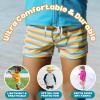 image:imageSwimZip Shorties  UPF 50 Swim Shorts  Baby Toddler and Kids  Boys or GirlsSunny Stripe