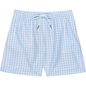 image:imageSwimZip Boys Swim Trunks with Boxer Brief Liner and UPF 50 Sun ProtectionBlue Gingham
