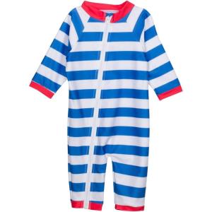 image:imageSwimZip Little Boy Long Sleeve Sunsuit with UPF 50 Sun Protection Blue Crab 2T