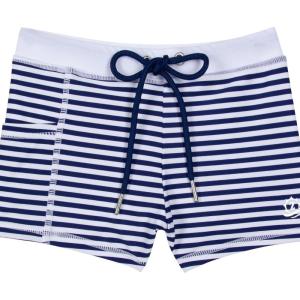 image:imageSwimZip Shorties  UPF 50 Swim Shorts  Baby Toddler and Kids  Boys or GirlsNavy Stripe