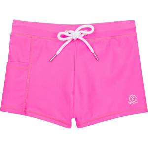 image:imageSwimZip Shorties  UPF 50 Swim Shorts  Baby Toddler and Kids  Boys or GirlsNeon Pink
