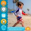 image:imageSwimZip Boys Long Sleeve Rash Guard amp Swim Shorts Set  UPF 50 Sun ProtectionAmericana