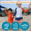image:imageSwimZip Boys Long Sleeve Rash Guard amp Swim Shorts Set  UPF 50 Sun ProtectionAmericana