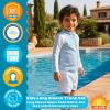 image:imageSwimZip Boys Long Sleeve Rash Guard amp Swim Shorts Set  UPF 50 Sun ProtectionBlue Gingham