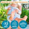 image:imageSwimZip Boys Long Sleeve Rash Guard amp Swim Shorts Set  UPF 50 Sun ProtectionBlue Gingham