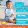 image:imageSwimZip Boys Long Sleeve Rash Guard amp Swim Shorts Set  UPF 50 Sun ProtectionBlue Gingham