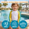 image:imageSwimZip Boys Long Sleeve Rash Guard amp Swim Shorts Set  UPF 50 Sun ProtectionColor Pop