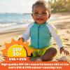 image:imageSwimZip Boys Long Sleeve Rash Guard amp Swim Shorts Set  UPF 50 Sun ProtectionCoral